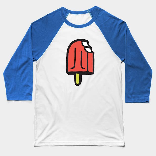 Red Popsicle Baseball T-Shirt by Carabara Designs